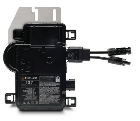 IQ7-60-2 Micro Inverter + IQ AC Connecting Cable Portrait Single Phase Image 1